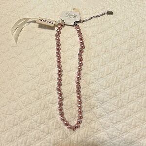 Kissaka Simulated Pink Pearl Necklace - NWT
